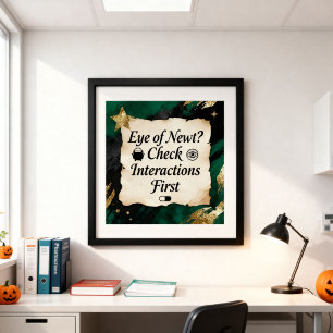Lustige Halloween-Apotheke-Hexe-Apotheker-Gothik Poster