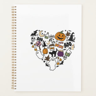 Lustige Halloween-Designs Halloween-Herz Planer