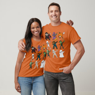 Lustige Halloween-Figuren Dabbing T-Shirt