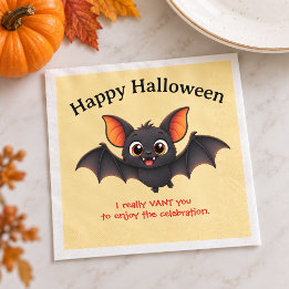 Lustige Halloween-Fledermaus individuell angepasst Serviette