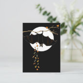 Lustige Halloween-Fledermaus Postkarte (Stehend Vorderseite)