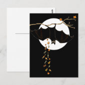 Lustige Halloween-Fledermaus Postkarte (Vorne/Hinten)