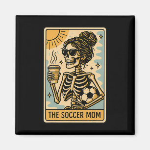 Lustige Halloween Fußball Mama Mom Skelett Tarot K Magnet