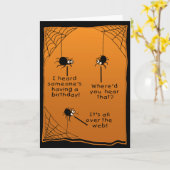 Lustige Halloween-Geburtstags-Karte Karte (Gelbe Blume)