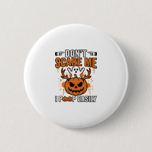 Lustige Halloween-Geist-Kürbis-Zitat-Vektor-Design Button