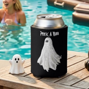 Lustige Halloween-Geister-Vergangenheits-Zeichnung Dosenkühler