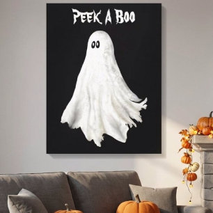 Lustige Halloween-Geister-Vergangenheits-Zeichnung Leinwanddruck
