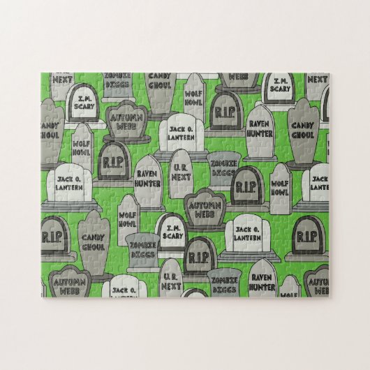 Lustige Halloween-Grabsteine Puzzle (Horizontal)
