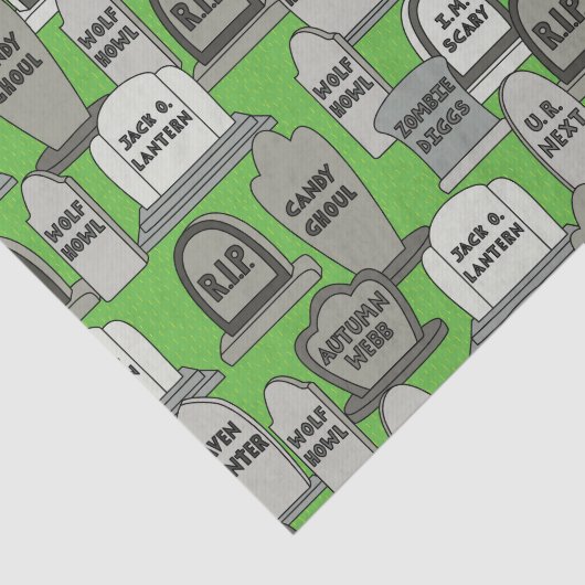 Lustige Halloween-Grabsteine Seidenpapier (Ausschnitt)