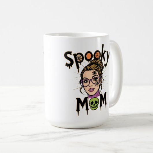 Lustige Halloween Gruselmutter Hexenmutter Kaffeetasse (VorderseiteRechts)
