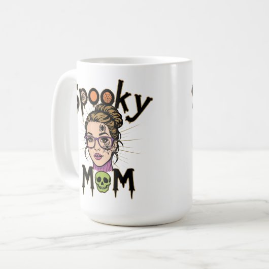 Lustige Halloween Gruselmutter Hexenmutter Kaffeetasse (Vorderseite Links)