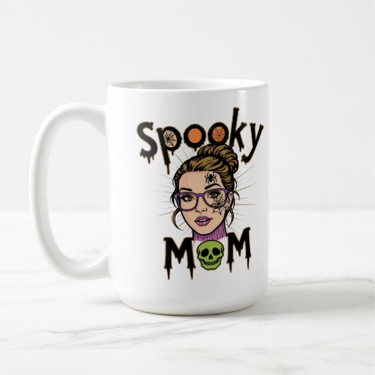 Lustige Halloween Gruselmutter Hexenmutter Kaffeetasse (Links)