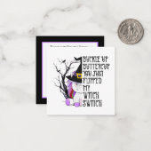 lustige Halloween Hexenschalterei gibt Stimmung Mitteilungskarte (Vorderseite/Rückseite Beispiel)