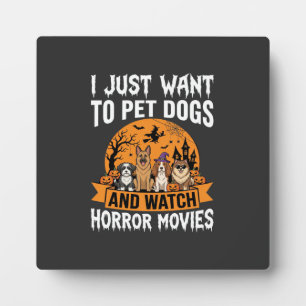 Lustige Halloween-Hunde-Horrorfilme-Vektor Fotoplatte