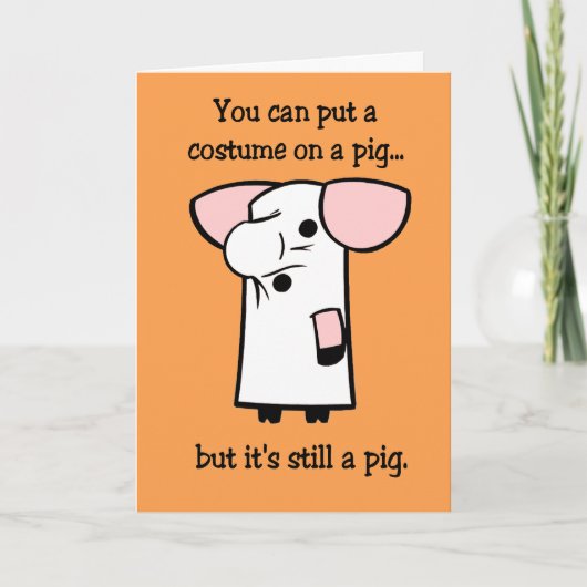 Lustige Halloween-Karte Karte (Vorderseite)