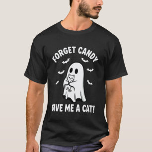 Lustige Halloween-Katze Geist Vergisst Süßigkeiten T-Shirt