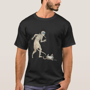 Lustige Halloween-Katze und Mumie T-Shirt