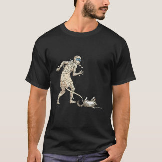 Lustige Halloween-Katze und Mumie T-Shirt