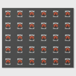 Lustige Halloween-Katzen-Mond-Silhouette Grafik Geschenkpapier