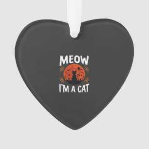 Lustige Halloween-Katzen-Mond-Silhouette Grafik Ornament