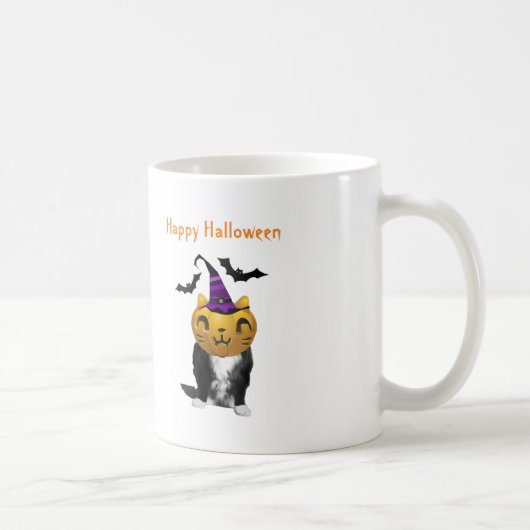 Lustige Halloween-Katzen-Tasse Kaffeetasse (Rechts)