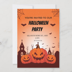 Lustige Halloween-Kostenparty-Einladung anpassbar Einladung