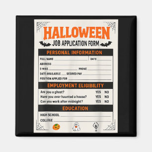 Lustige Halloween-Kostüme Bewerbungskostüm  Magnet
