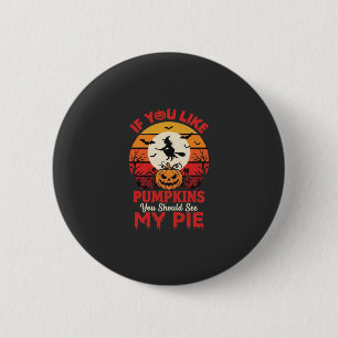 Lustige Halloween-Kürbiskuchen-Design_1 Button
