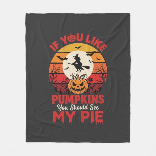 Lustige Halloween-Kürbiskuchen-Design_1 Fleecedecke (Vorderseite)