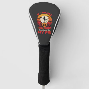 Lustige Halloween-Kürbiskuchen-Design_1 Golf Headcover