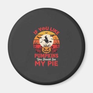 Lustige Halloween-Kürbiskuchen-Design_1 Magnet