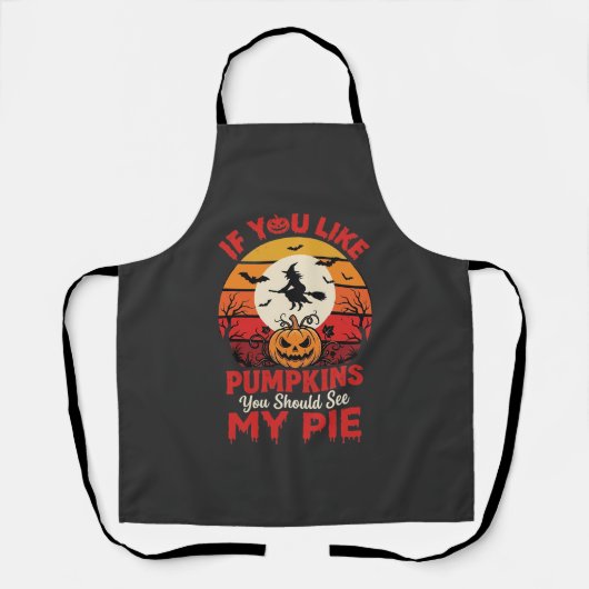 Lustige Halloween-Kürbiskuchen-Design_1 Schürze (Vorderseite)