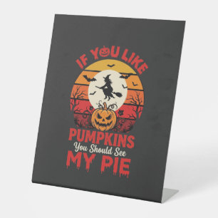 Lustige Halloween-Kürbiskuchen-Design_1 Sockelschild