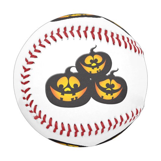 Lustige Halloween-Kürbisse Baseball (Vorderseite Links)