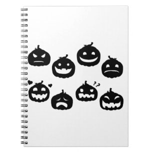 Lustige Halloween-Kürbisse Halloween-Party Hallowe Notizblock