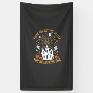 Lustige Halloween-Leckereien Geist Geisterhaus Des Banner