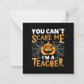 lustige Halloween-Lehrerin füge Stimmung hinzu Mitteilungskarte (Vorderseite)