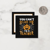lustige Halloween-Lehrerin füge Stimmung hinzu Mitteilungskarte (Vorderseite/Rückseite Beispiel)
