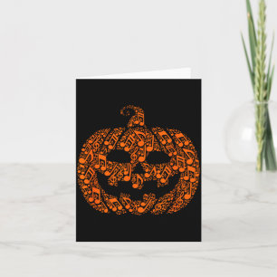 Lustige Halloween-Musiknote Musiker Jack O Lantern Karte