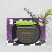 lustige Halloween-Party Einladung (Stehend Vorderseite)