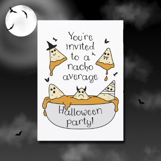 Lustige Halloween-Party-Einladung Gruselige Nachos Einladung