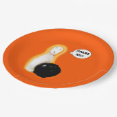 Lustige Halloween-Party Pappteller (Schrägansicht)