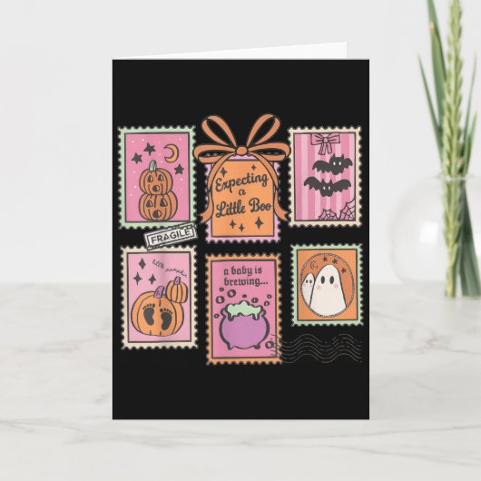 Lustige Halloween-Schwangerschaftsankündigung Geis Karte (Vorderseite)