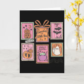 Lustige Halloween-Schwangerschaftsankündigung Geis Karte (Gelbe Blume)