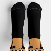 Lustige Halloween-Schwarze Katze Socken (Oben)