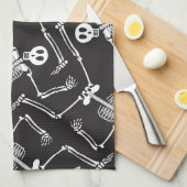 Lustige Halloween-Skelette Geschirrtuch (Viertel Falte)