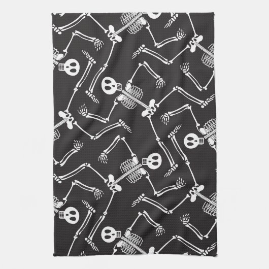Lustige Halloween-Skelette Geschirrtuch (Vertikal)