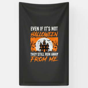 Lustige Halloween-Spookhaus-Zitat-Grafik Banner
