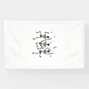 Lustige Halloween tanzende Skelette Frohes Hallowe Banner