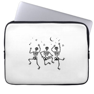Lustige Halloween tanzende Skelette Frohes Hallowe Laptopschutzhülle
